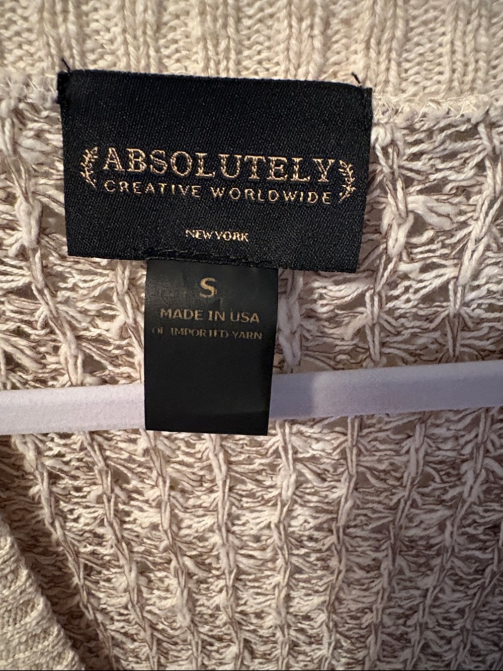Absolutely Open-Front Cream Knit Cardigan - Picture 2 of 4